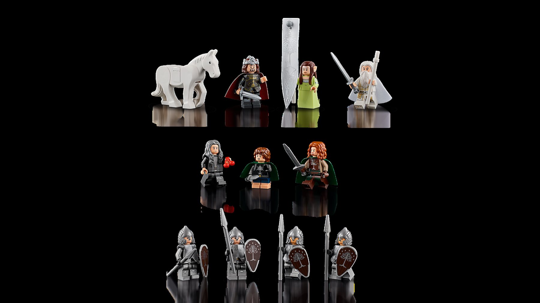 Official detail render of LEGO 11377 The Lord of the Rings Minas Tirith