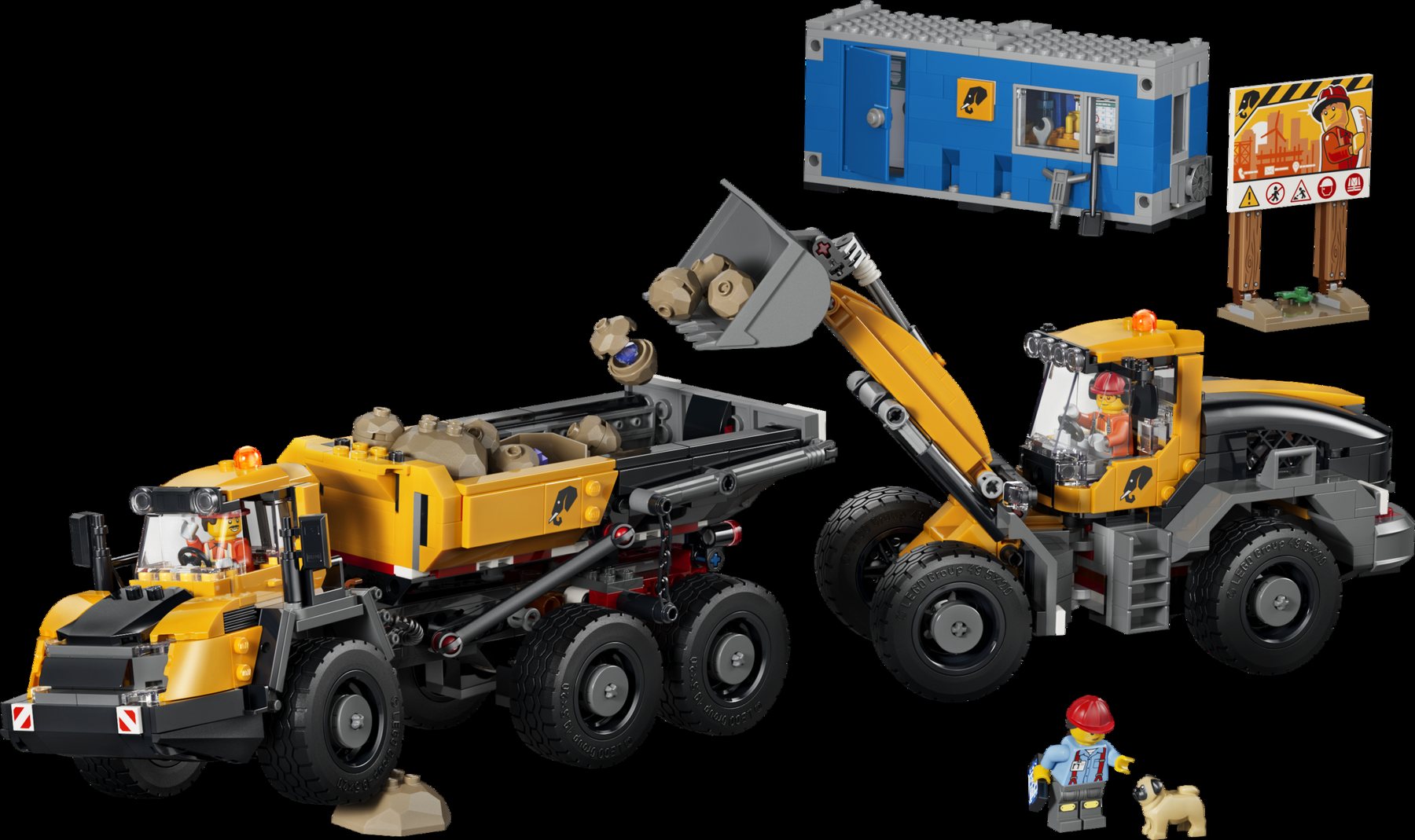 Official LEGO image of Dump Truck & Front End Loader (60494)