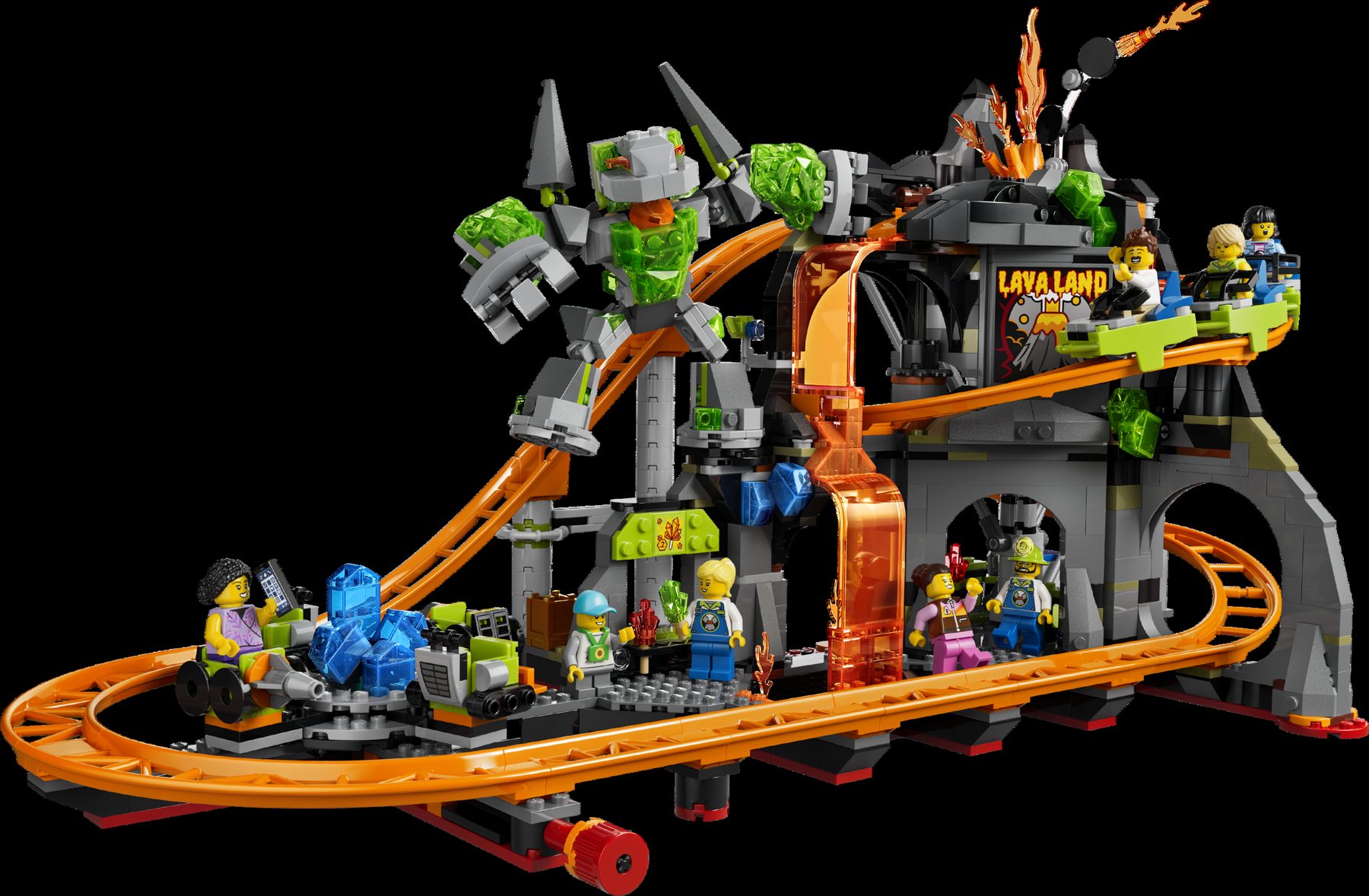 Official LEGO image of Lava Land Roller Coaster Park (60501)