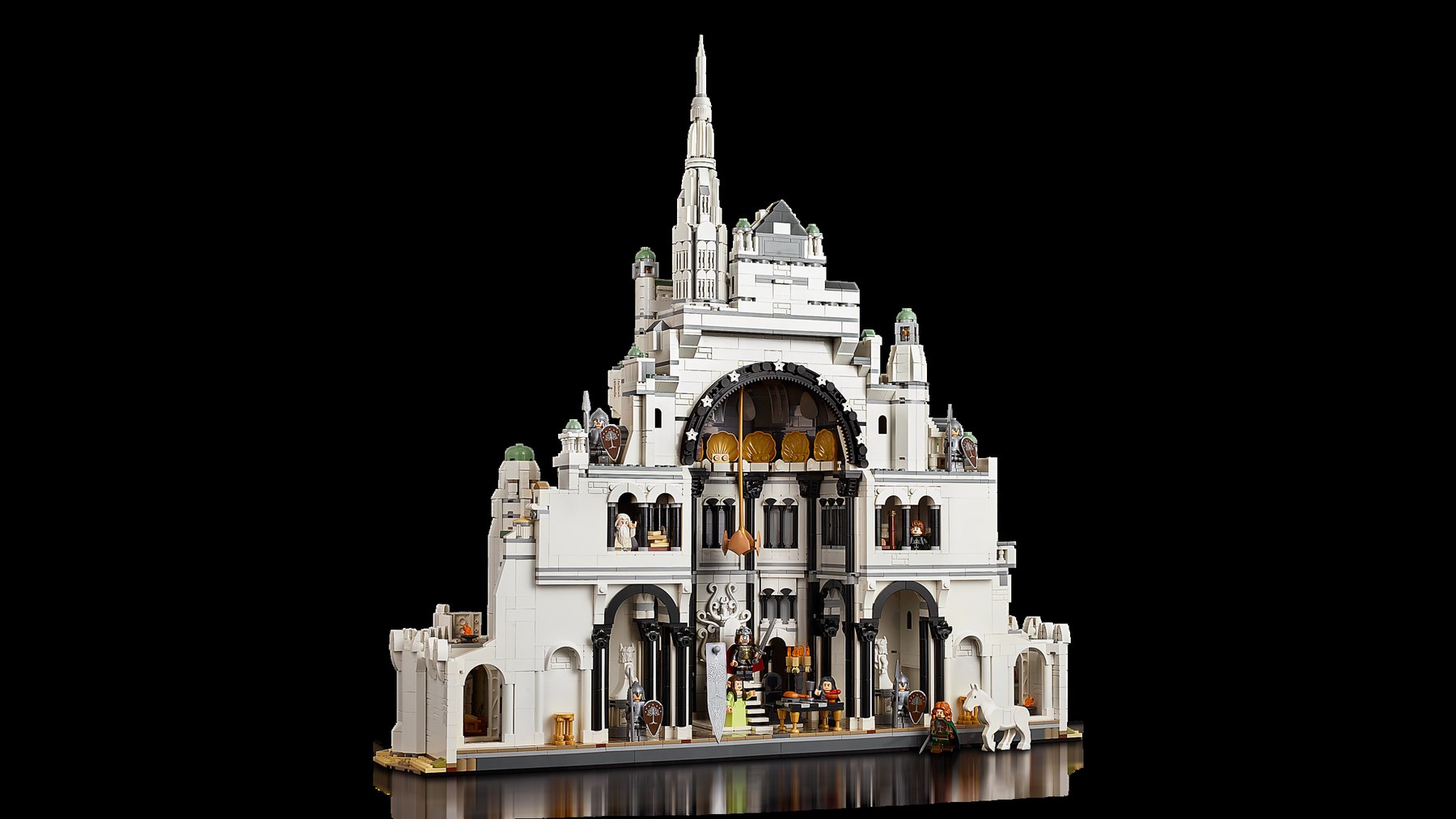 Official LEGO alternate render of LEGO Icons 11377 The Lord of the Rings Minas Tirith