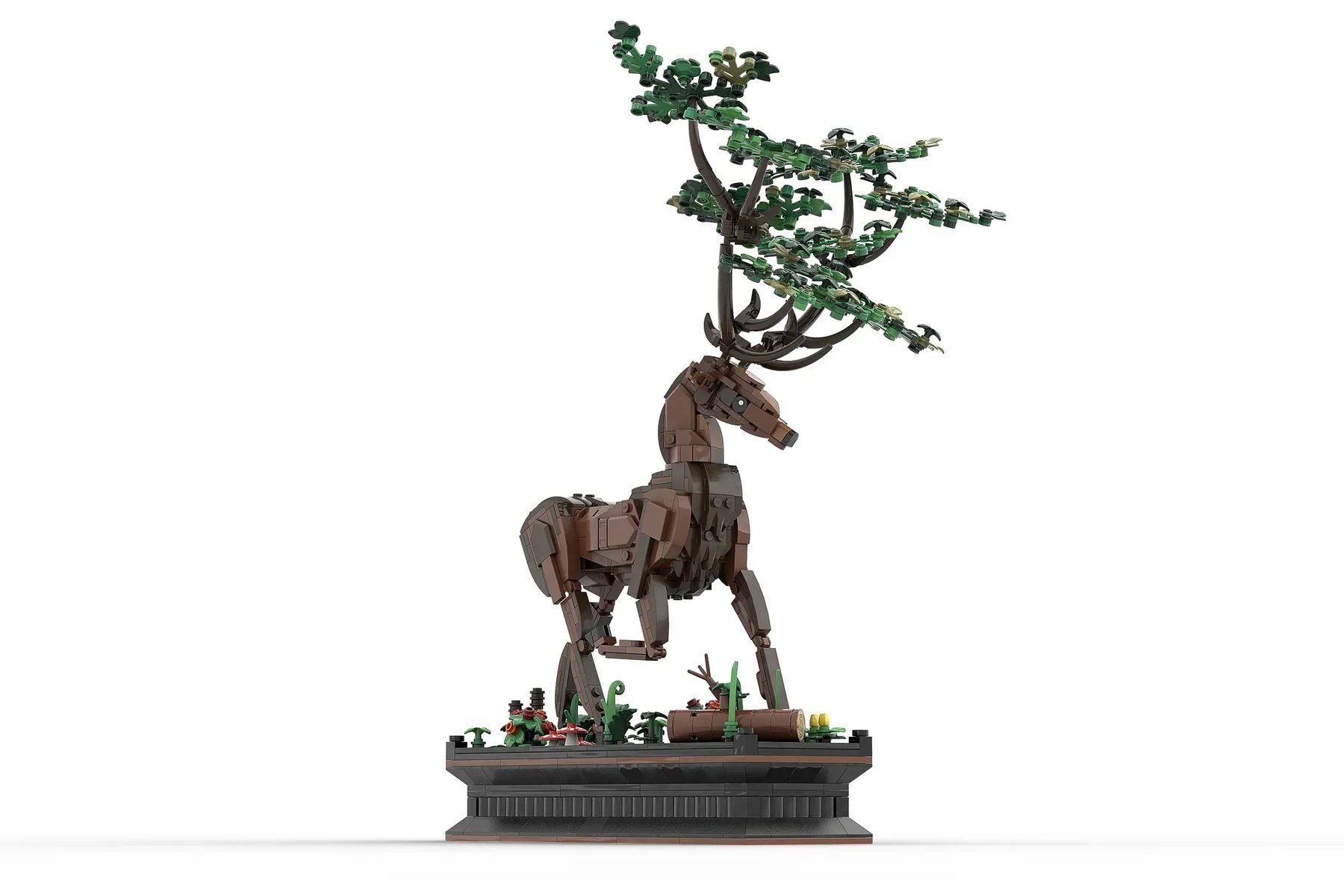 Official LEGO Ideas image of The Stag of Seasons by Tobnacs_Bricks on display