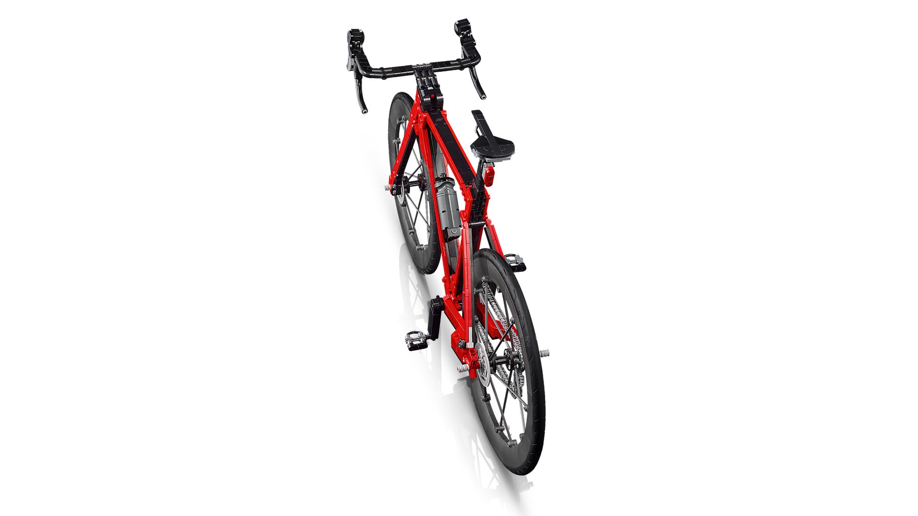 Official LEGO image showing the drive-side details of LEGO Icons Road Bike 11380