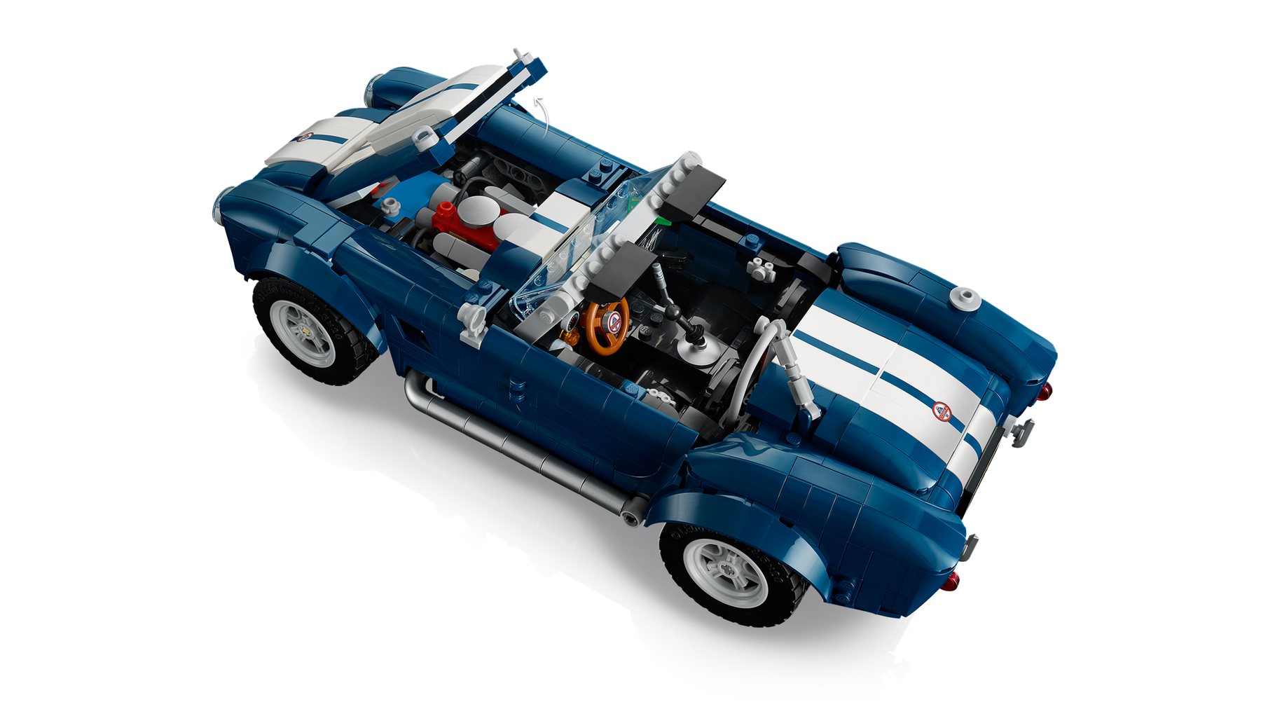 Official LEGO close-up image of Shelby Cobra 427 S/C 10357 accessories and details