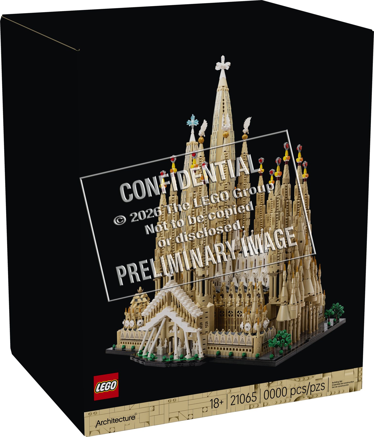 Official LEGO box image of LEGO Architecture 21065 Sagrada Família