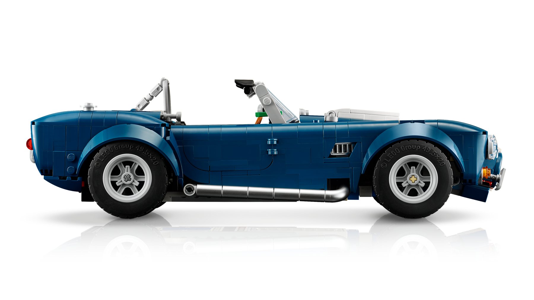Official LEGO lifestyle image of Shelby Cobra 427 S/C 10357 on display