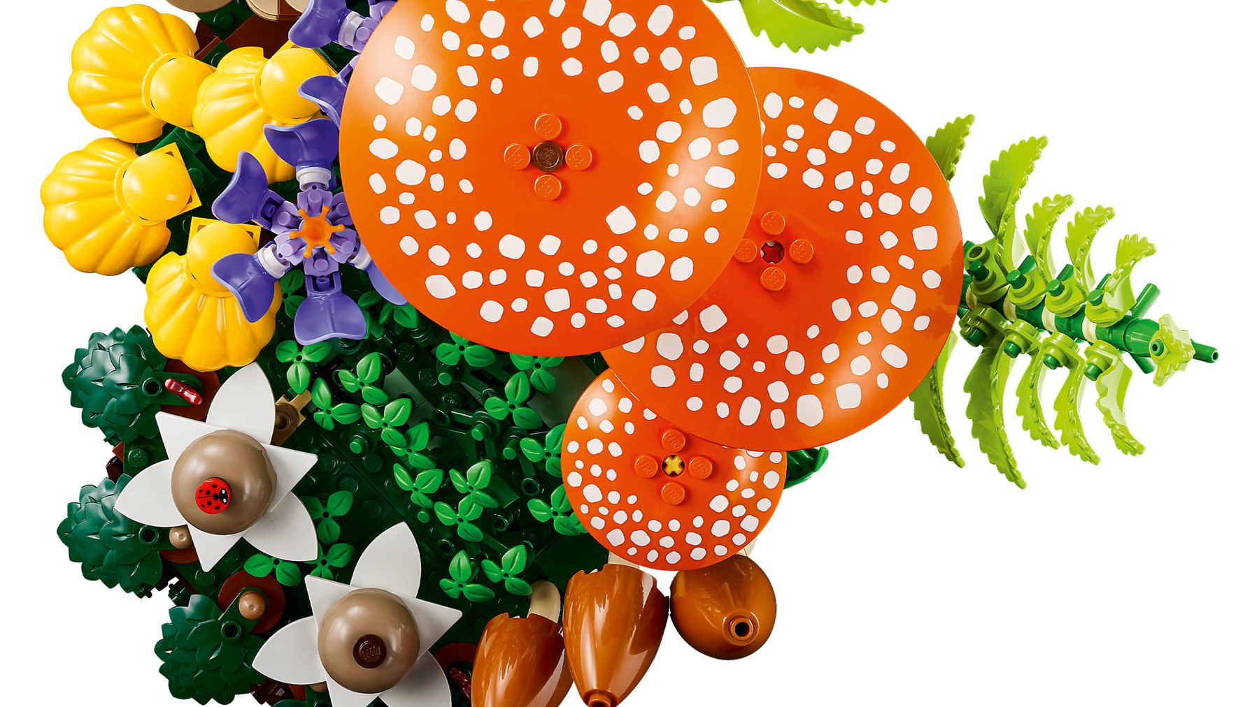 Official LEGO rear view image of Woodland Mushrooms