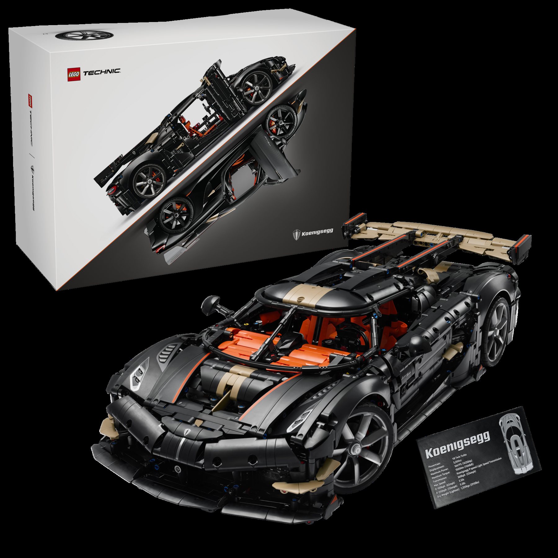 Official box image for LEGO Technic 42232 Koenigsegg Sadair’s Spear Megacar
