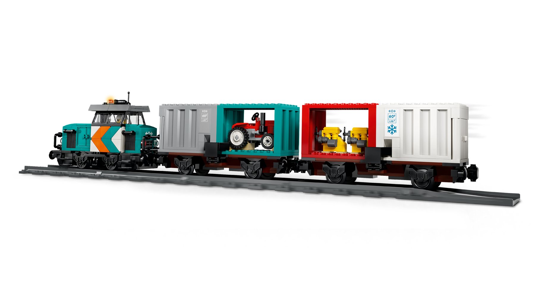 Official LEGO image of Harbor Freight Train with Crane & Truck