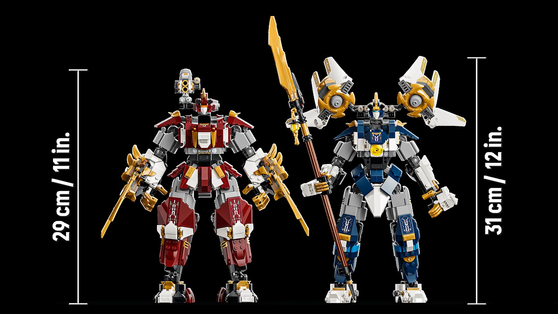 Official LEGO detail image from the 71870 The Twin Titan Mechs listing.