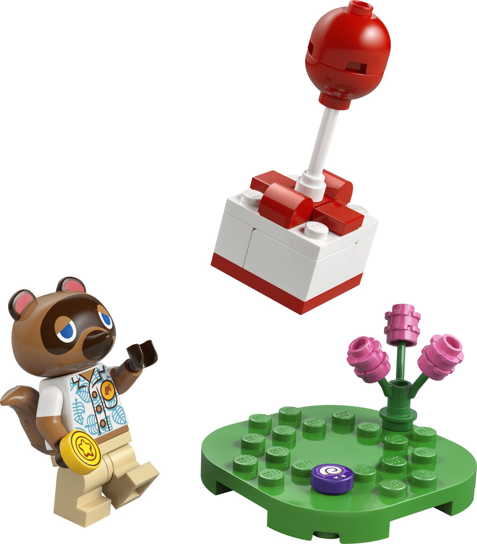 Official LEGO image of Tom Nook and Flying Present