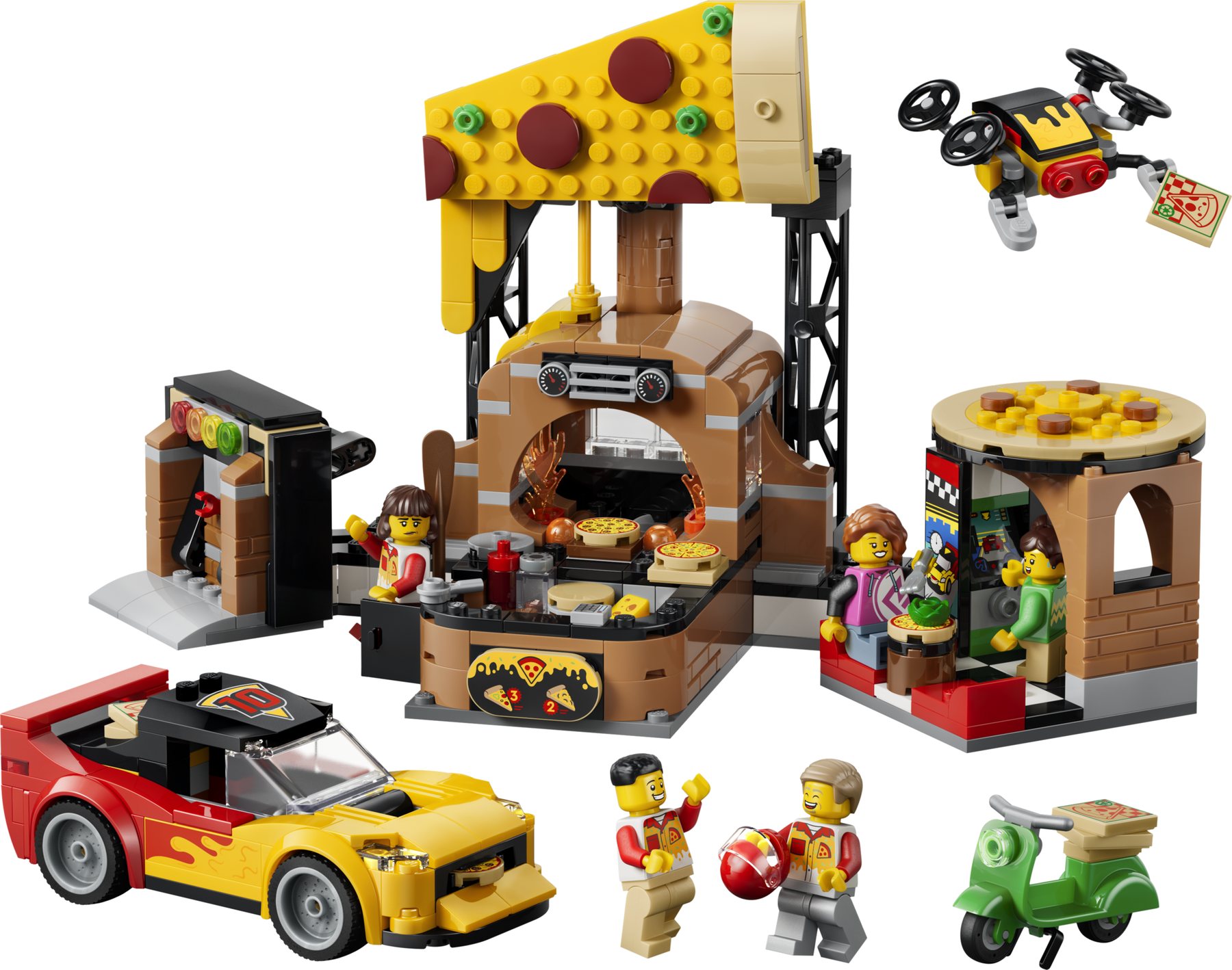 Official LEGO image of Pizza Delivery Experience with Vehicles