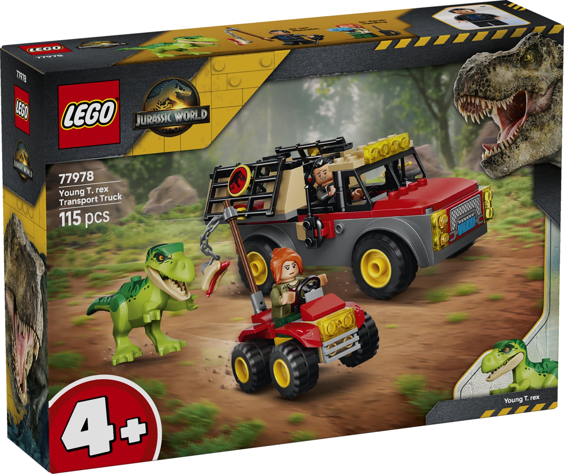 Official LEGO box front image of Young T. rex Transport Truck