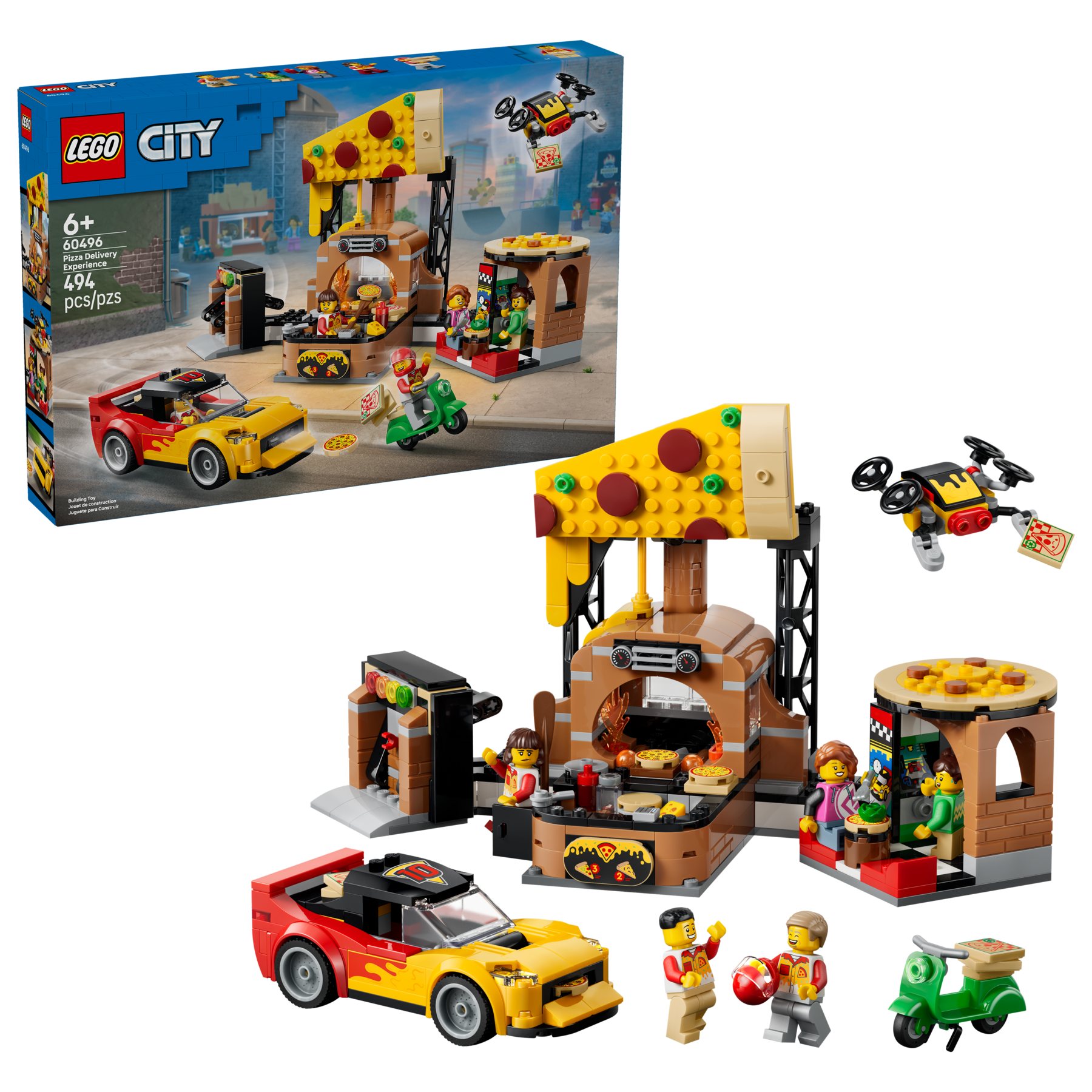 Official LEGO image of Pizza Delivery Experience with Vehicles