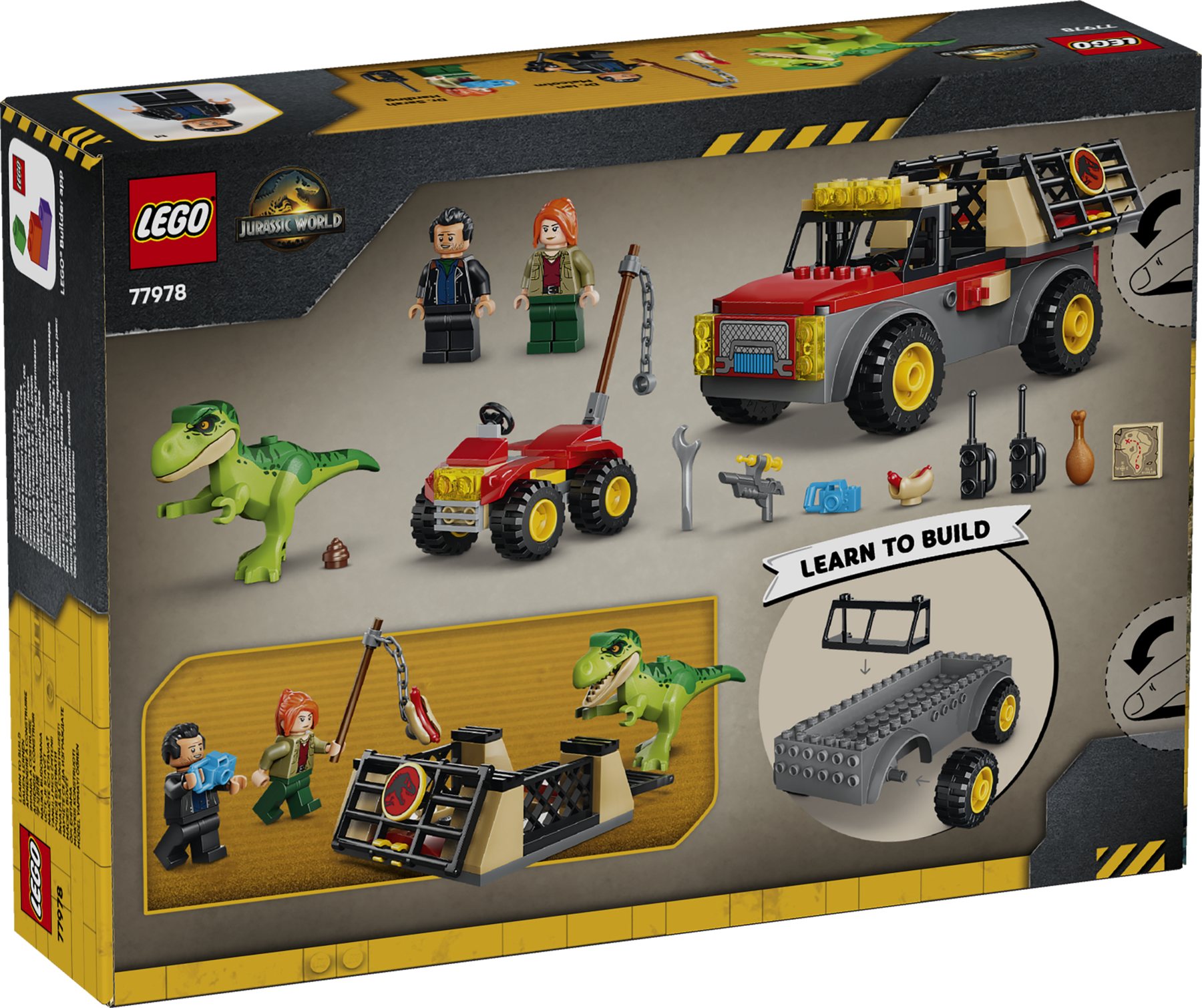 Official LEGO alternate box image of Young T. rex Transport Truck