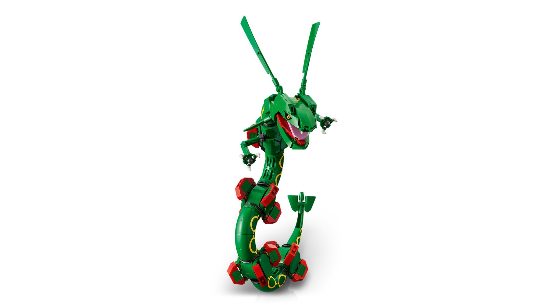 LEGO® Pokémon™ Rayquaza shown detached from its baseplate.
