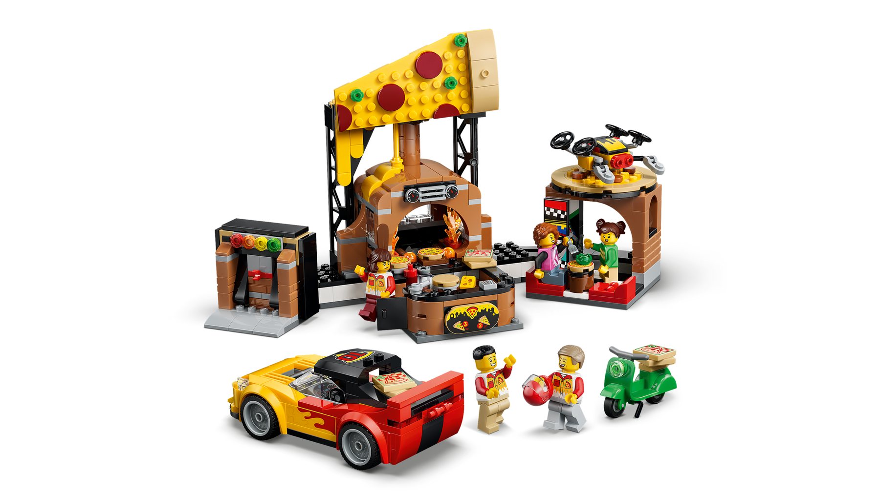 Official LEGO image of Pizza Delivery Experience with Vehicles