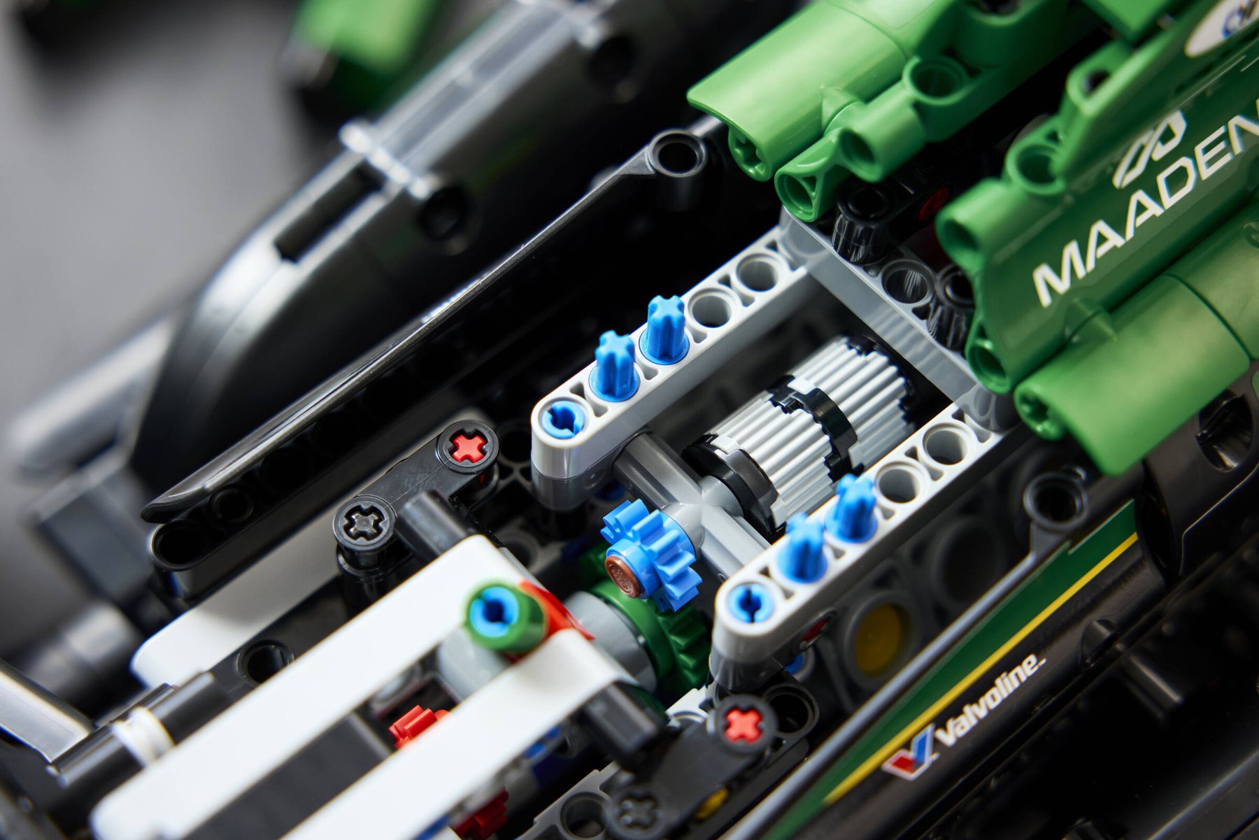 Official LEGO lifestyle image of Aston Martin Aramco AMR25 F1 Car
