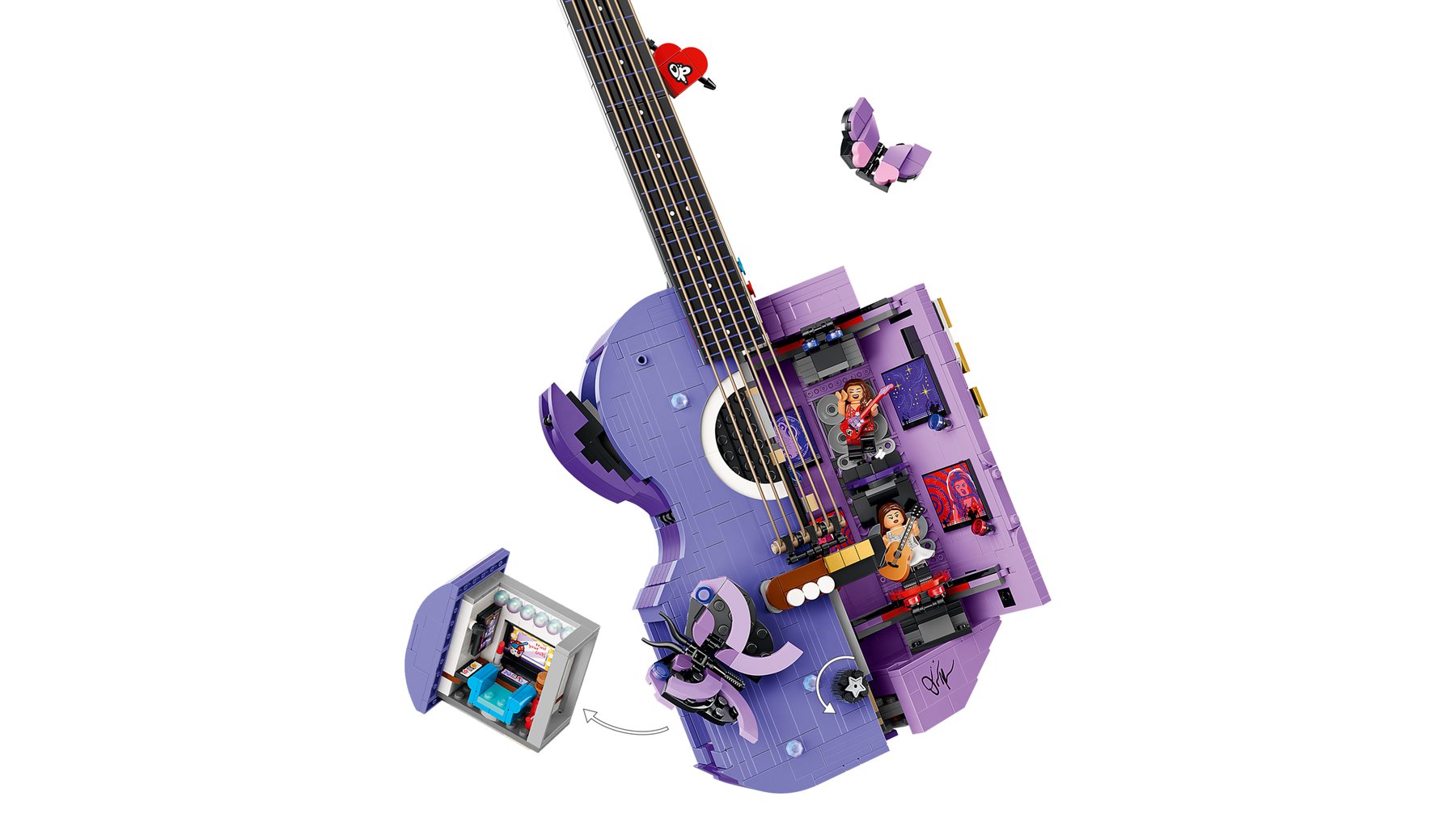 Official LEGO image of Olivia Rodrigo's Dual Guitar
