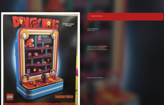 Composite editorial featured image for the rumored LEGO Donkey Kong Arcade 72051 set
