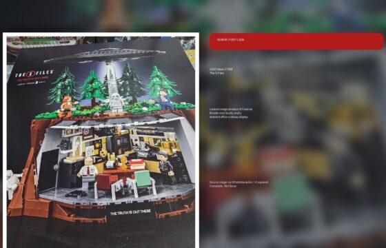 Composite editorial featured image for the rumored LEGO Ideas 21369 The X-Files set