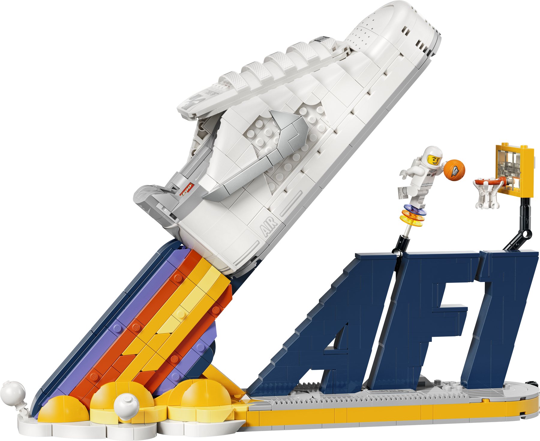 Official LEGO image of Nike Air Force 1 x LEGO Set
