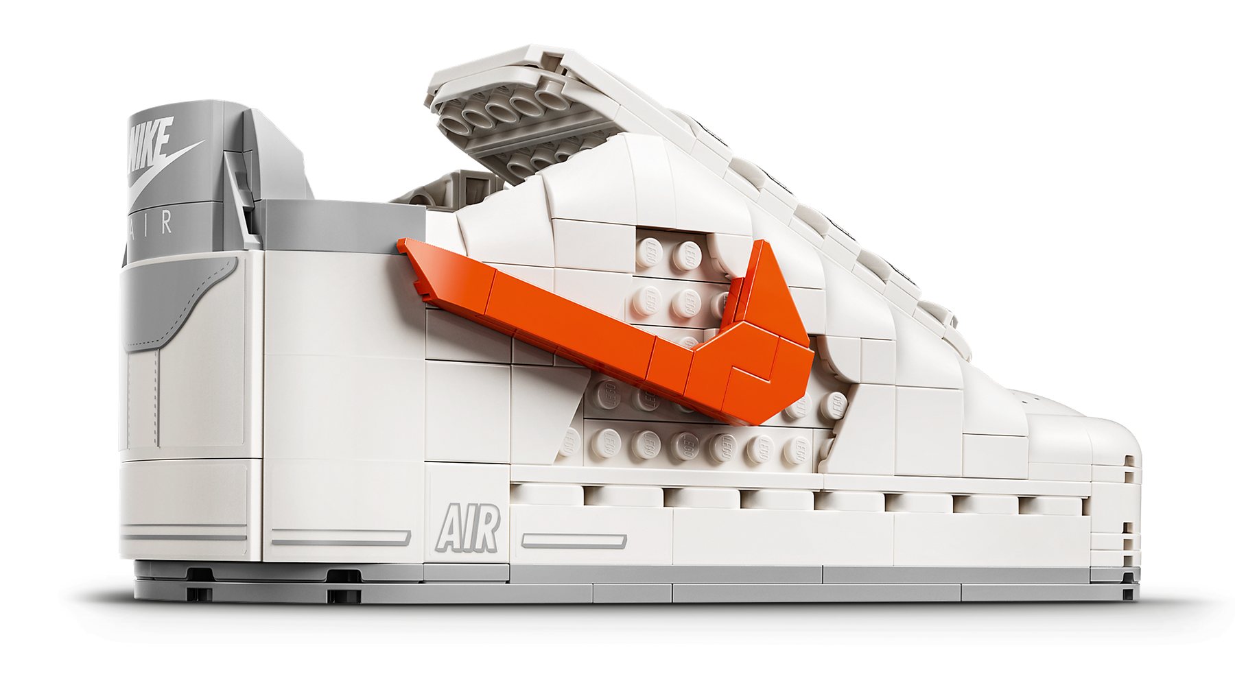 Official LEGO image of Nike Air Force 1 x LEGO Set