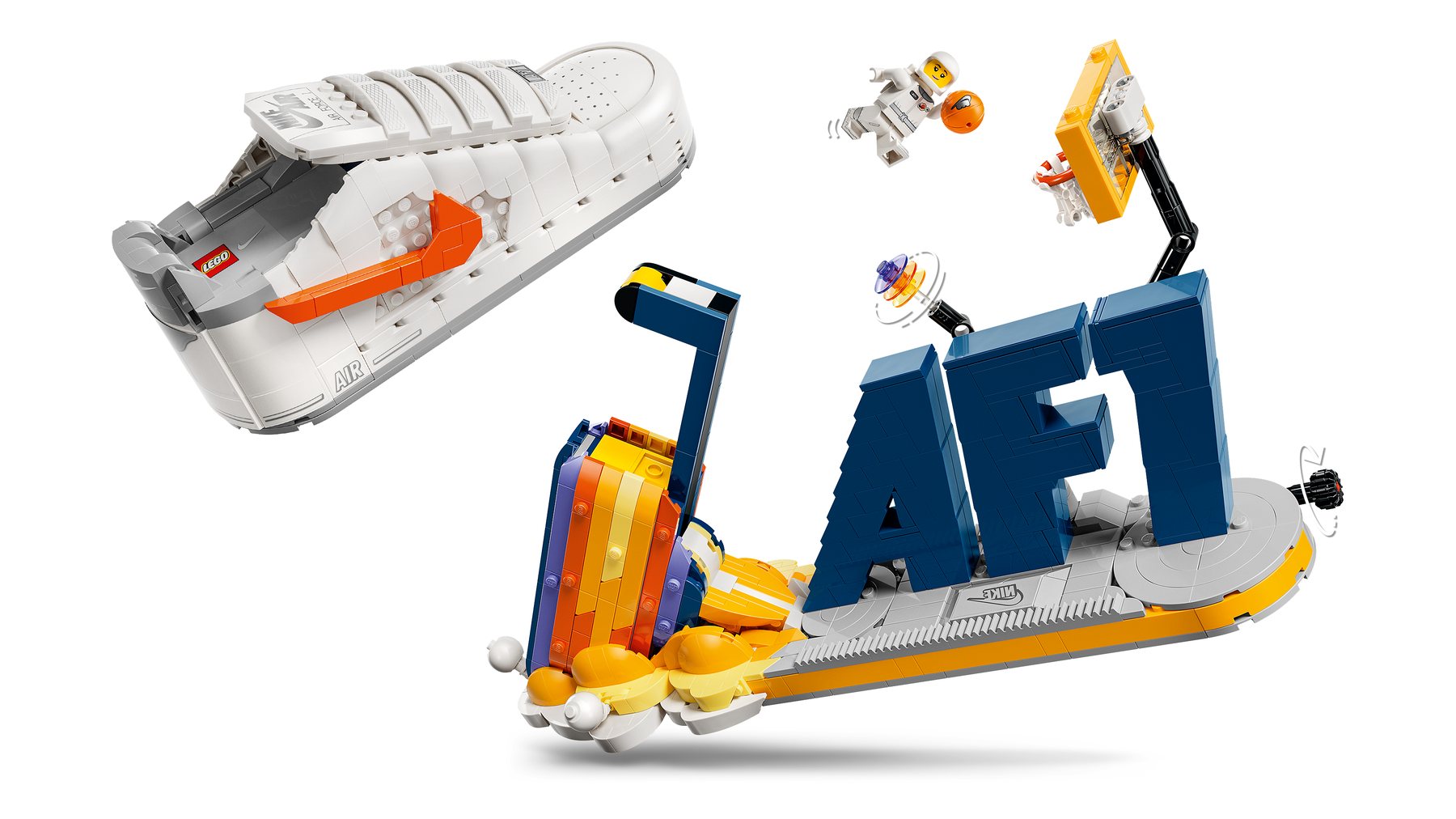 Official LEGO image of Nike Air Force 1 x LEGO Set