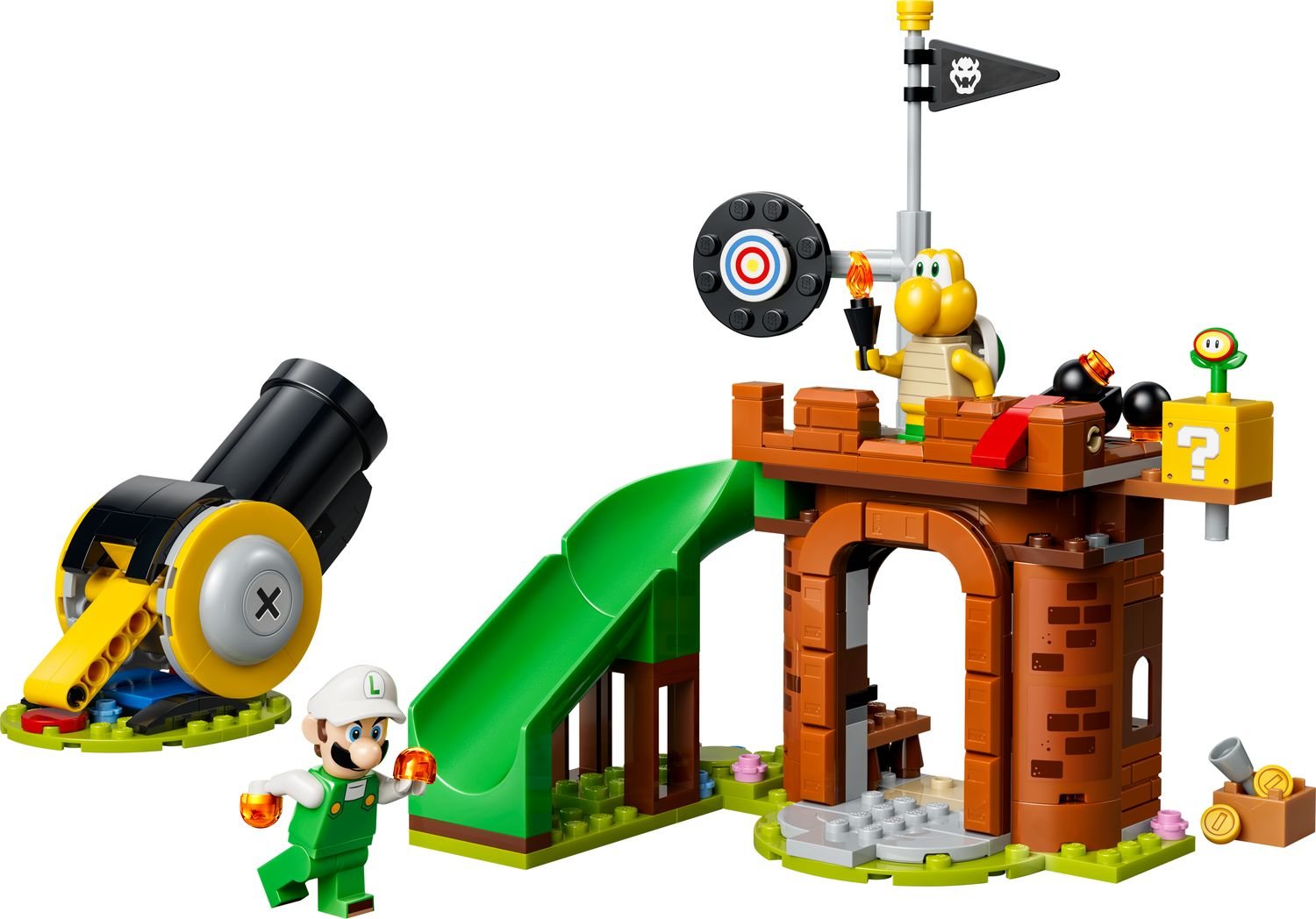 Official LEGO image of Fire Luigi vs. Koopa Troopa Battle