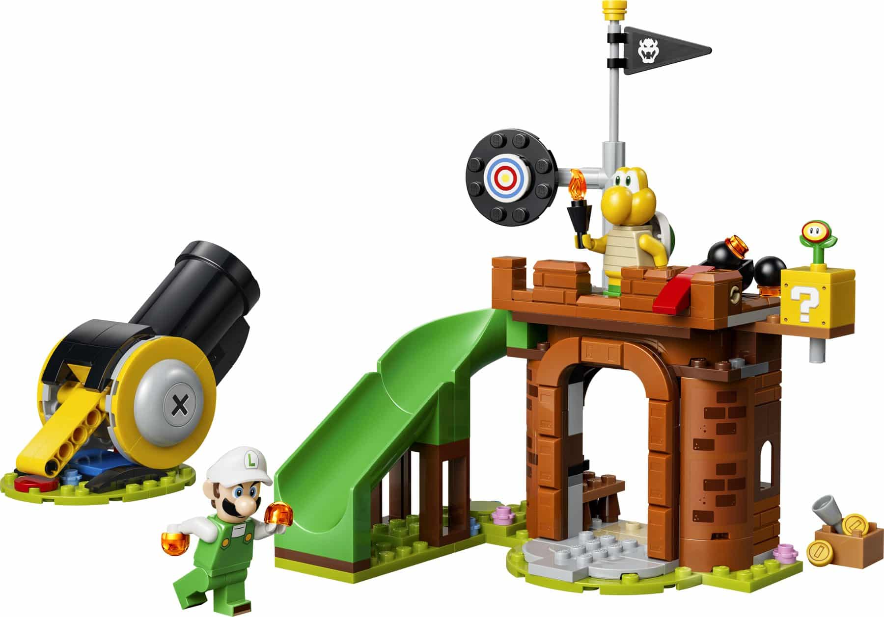 Official LEGO image of Fire Luigi vs. Koopa Troopa Battle