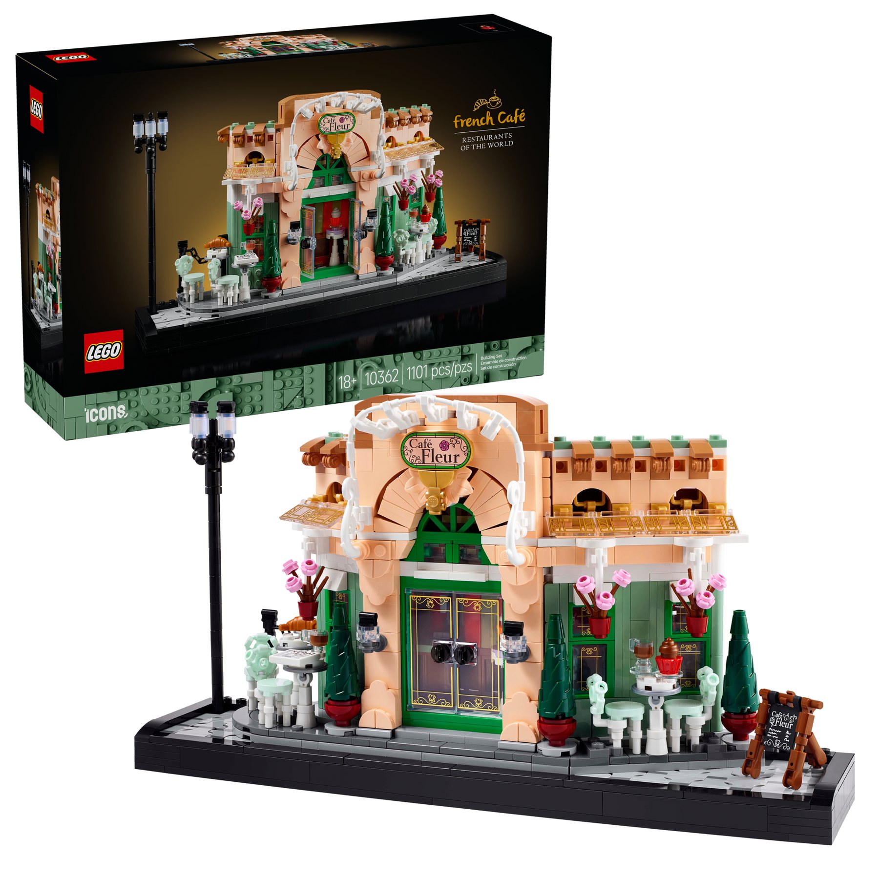 Official LEGO box image of LEGO Icons 10362 French Café