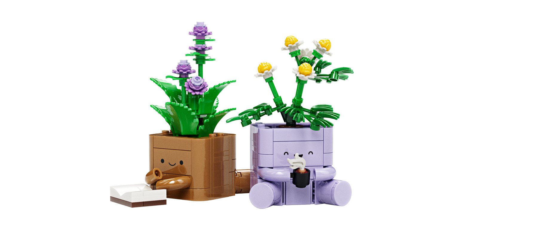 Official LEGO product render of LEGO Botanicals 10371 Cozy Plants