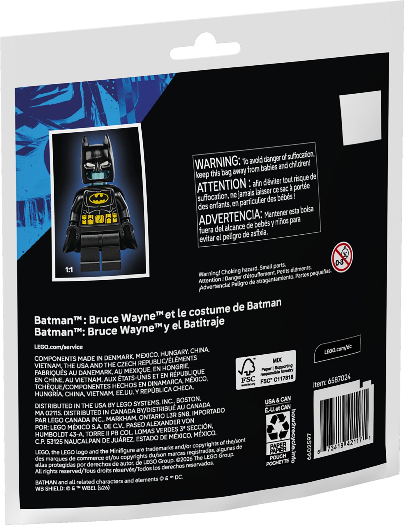 Official alternate LEGO image of Batman Bruce Wayne and the Batsuit 30726