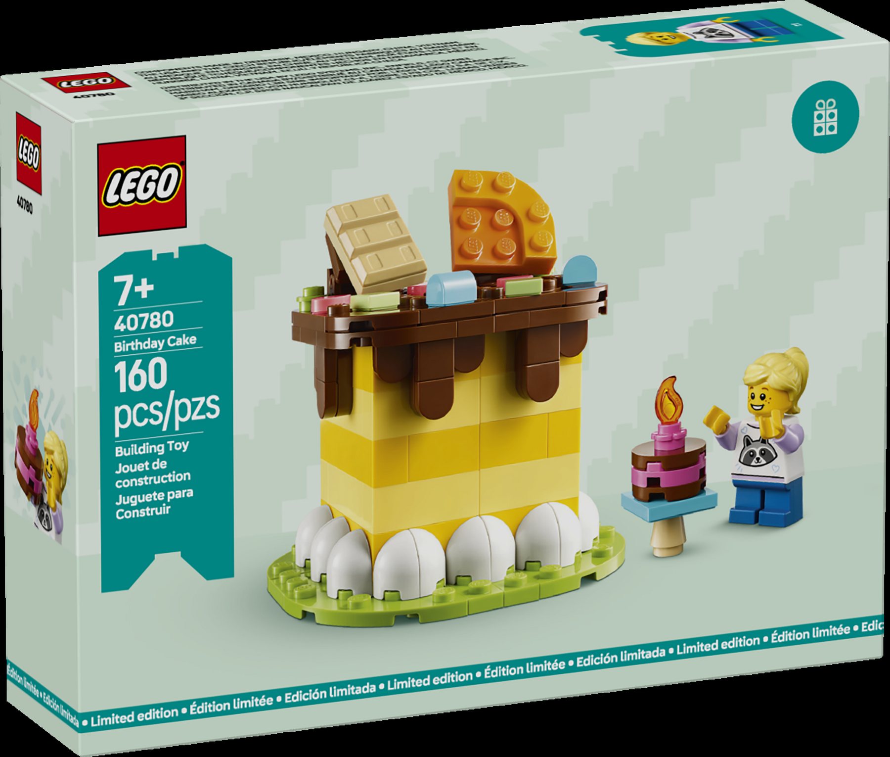 Official LEGO box image for LEGO 40780 Birthday Cake.