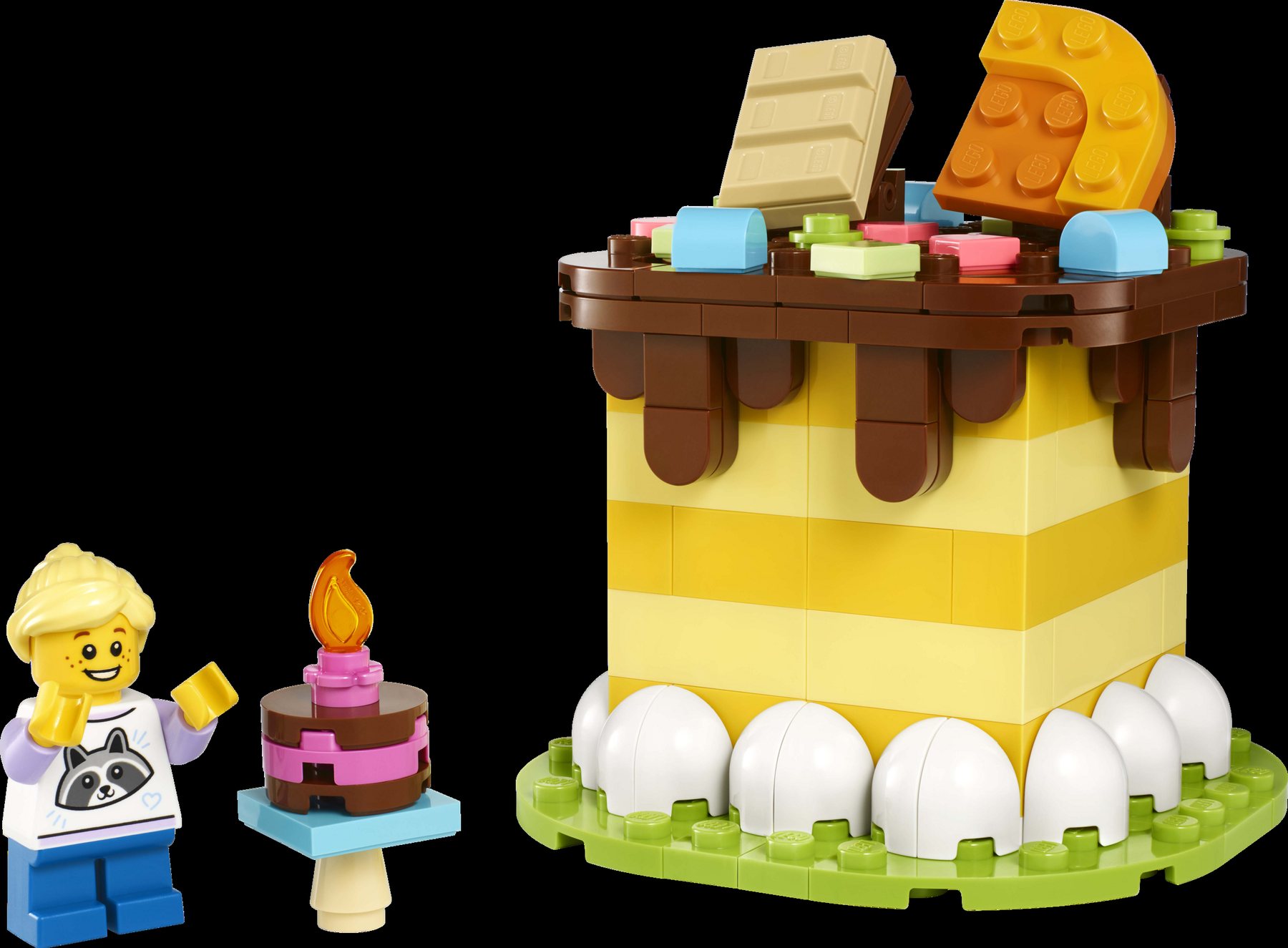 Official LEGO product render for LEGO 40780 Birthday Cake.