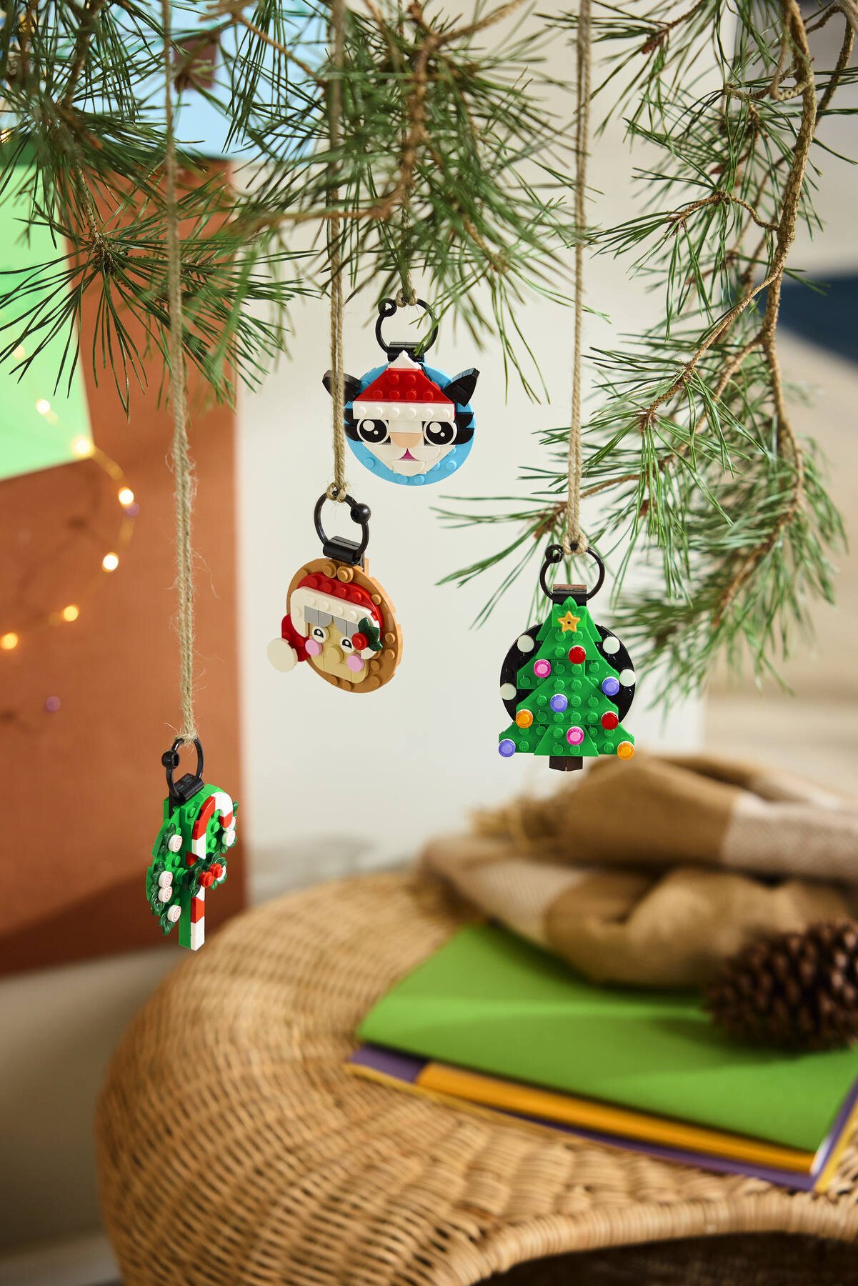 Official LEGO lifestyle image of Holiday Ornament Selection 2