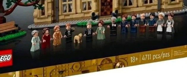 Close-up crop of the minifigure lineup on the rumored LEGO Downton Abbey leak